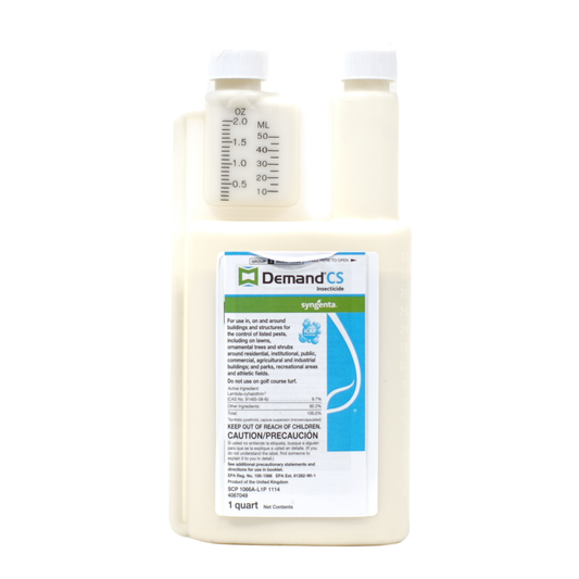 Demand CS offers up to 90 days of control of more than 30 pests, including mosquitoes, ticks, fleas, ants and cockroaches.