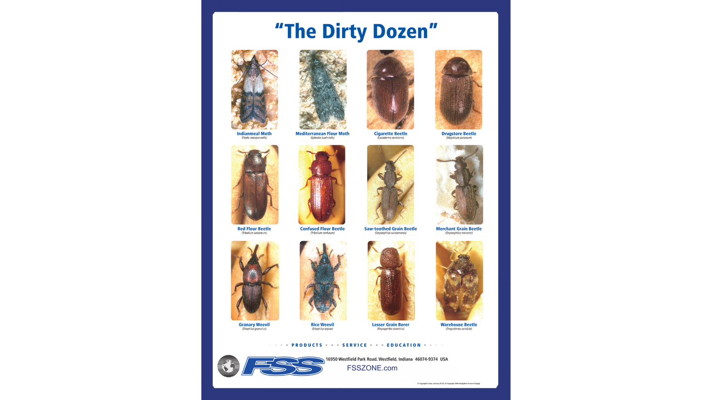 Dirty Dozen Insect ID Poster 18" x 24"