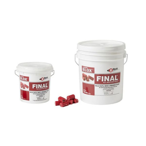 Final all-weather Blox, brodifacoum rodenticide for mice and rats