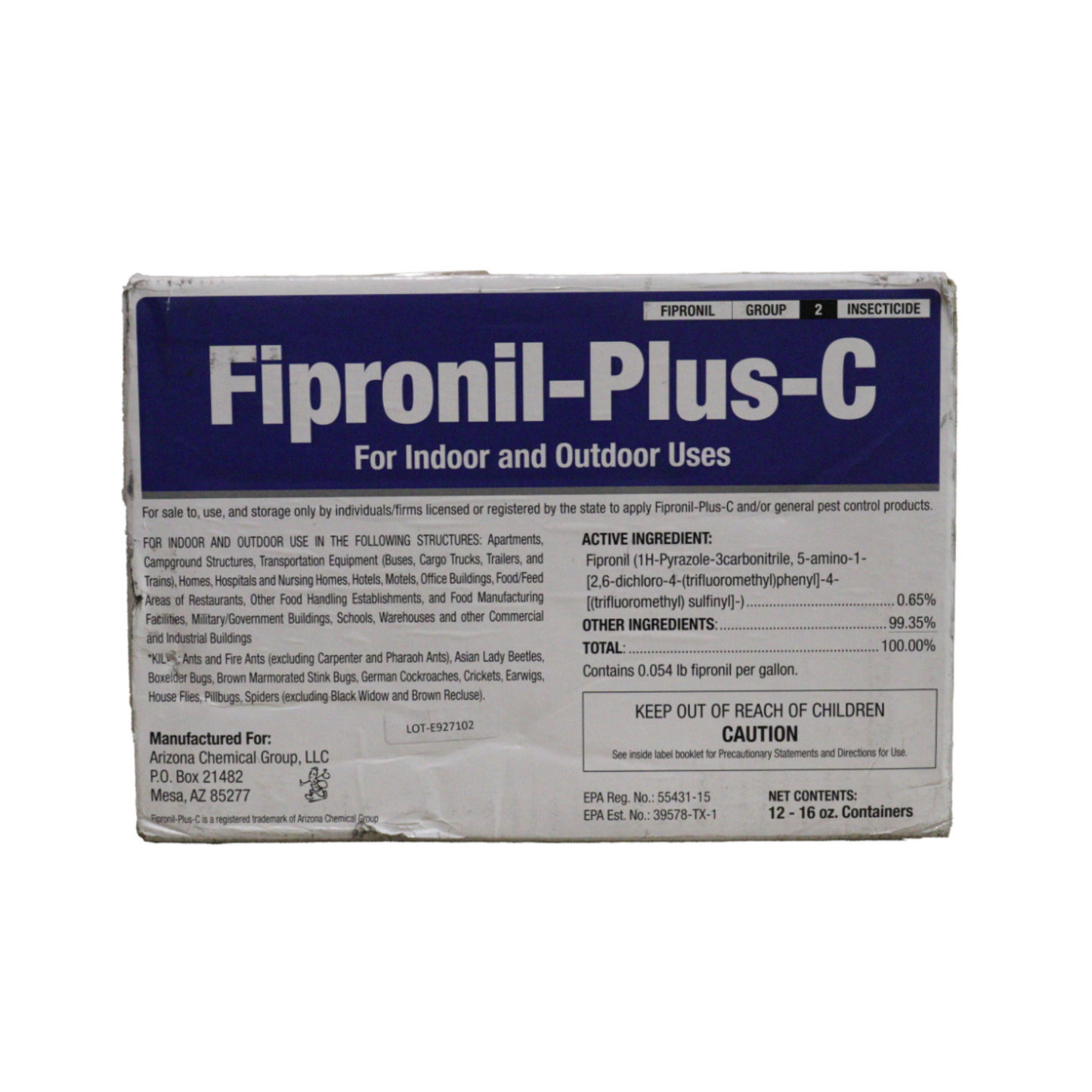Fipronil-Plus-C contains a higher amount of fipronil for stronger, longer-lasting pest protection. It effectively defends against insects over extended periods.