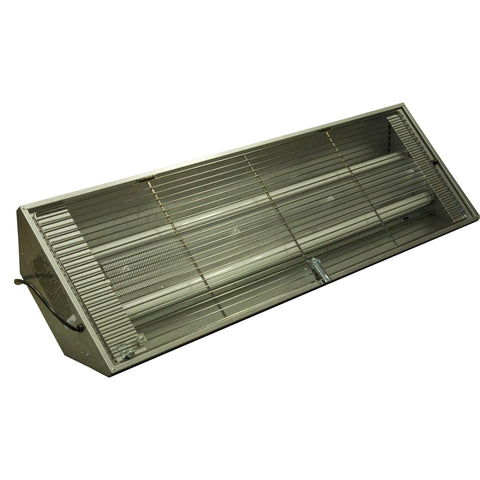 Gilbert Fly Light Trap, featuring two 40-watt Sylvania F40/T12/BL350 standard insect attractant lamps, in an open position, showing the grid and the nickel-chrome plated guard door.