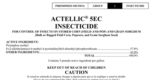 Actellic 5EC Insecticide label artwork
