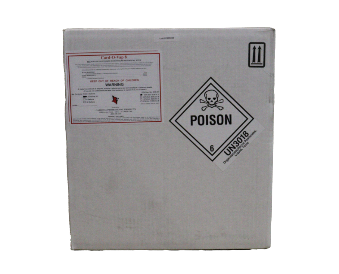 Excellent fogging insecticide using the active ingredient dichlorvos (Vapona, DDVP) in a ready-to-use formulation.
