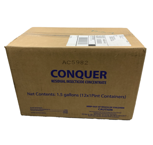 Residual Insecticide Concentrate
Conquer has been the pest management industry's leading general use pesticide of its kind. It's very broad label, multiple application sites and variety of application techniques make Conquer an unparalleled choice for today's PMP.