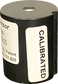 Black cylindrical sensor with 'Calibrated' label on a white background