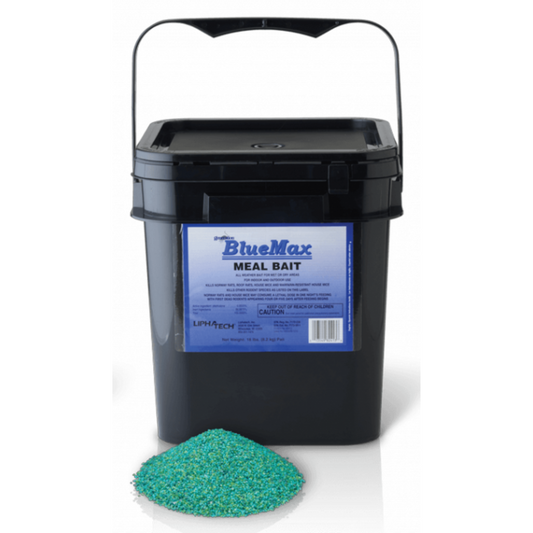 BlueMax Meal Bait contains difethialone, a powerful anticoagulant rodenticide ideal for long-lasting control. 