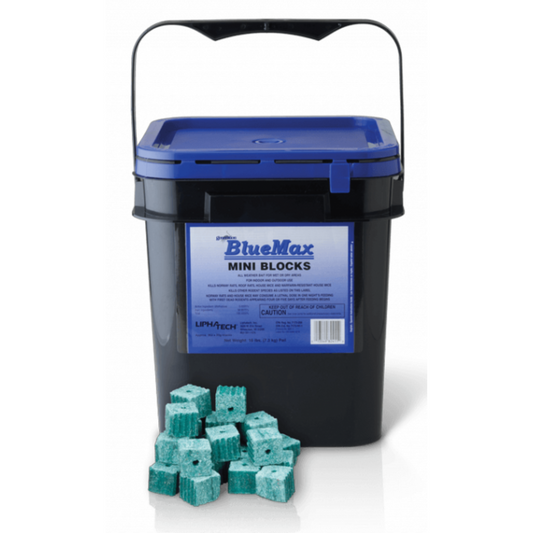BlueMax Meal Bait contains difethialone, a powerful anticoagulant rodenticide ideal for long-lasting control. 