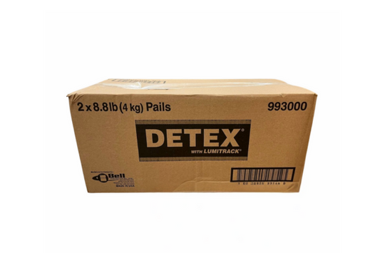 White container of Detex with Lumintrail by Bell Laboratories on a white background