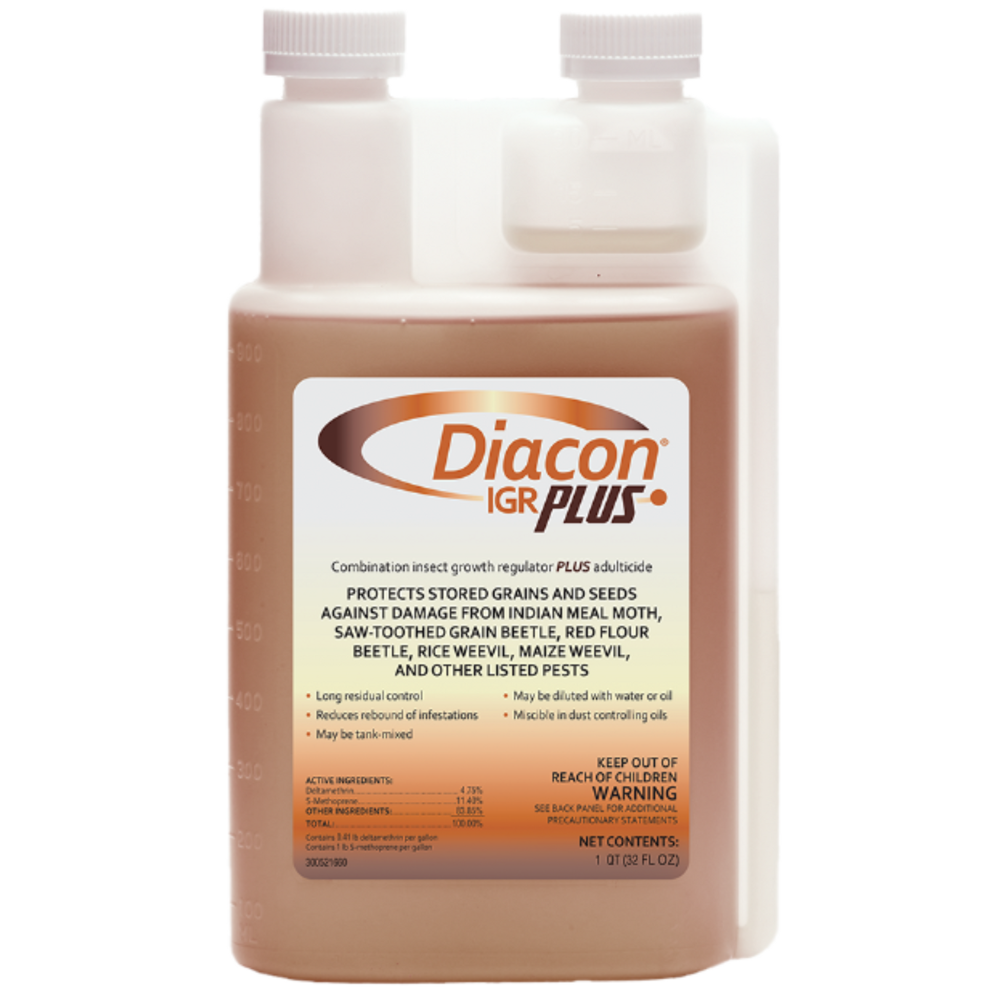 A bottle of Diacon IGR Plus insecticide.