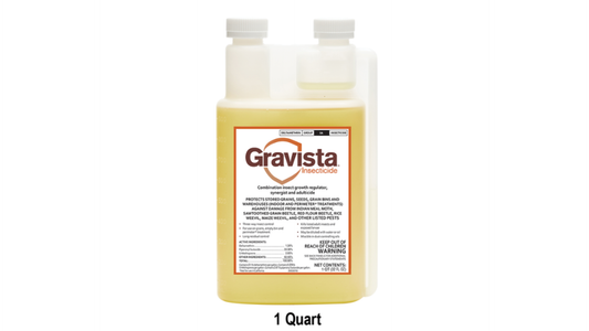 Gravista insecticide bottle on a white background