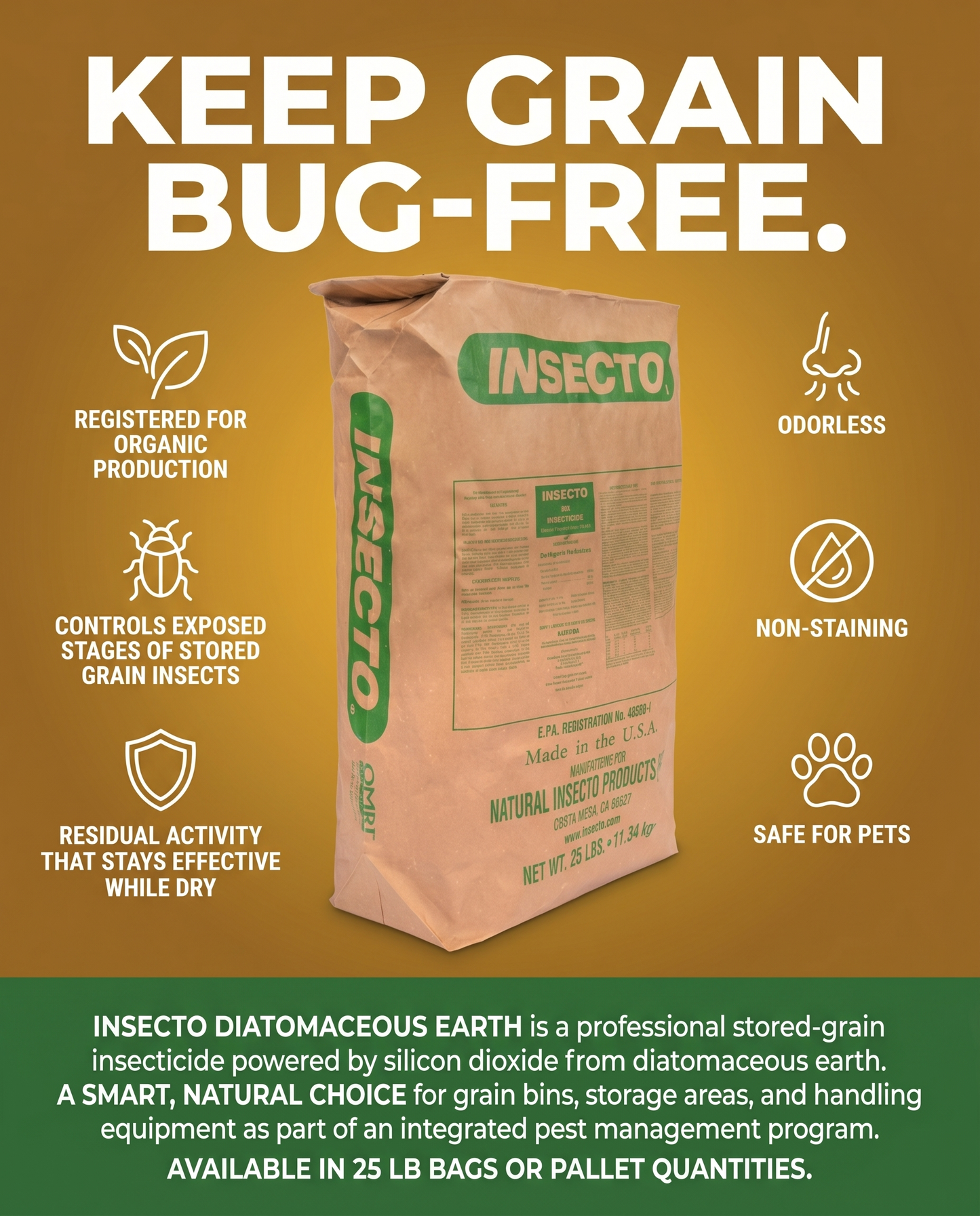 Insecto Diatomaceous Earth Insecticide