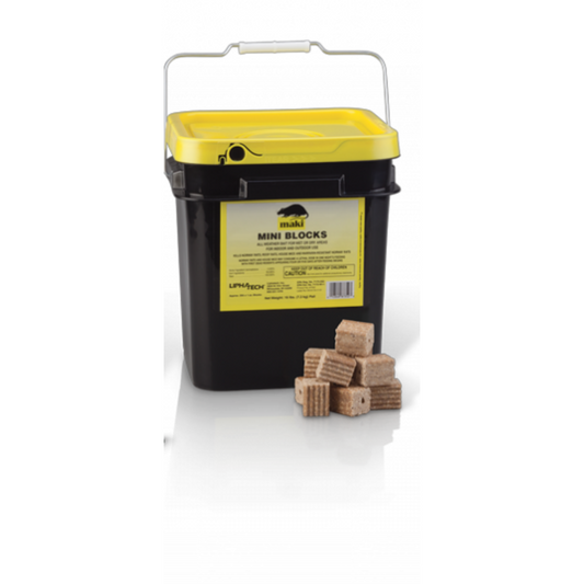 Maki mini blocks, second-generation difethialone rodenticide for rats and mice