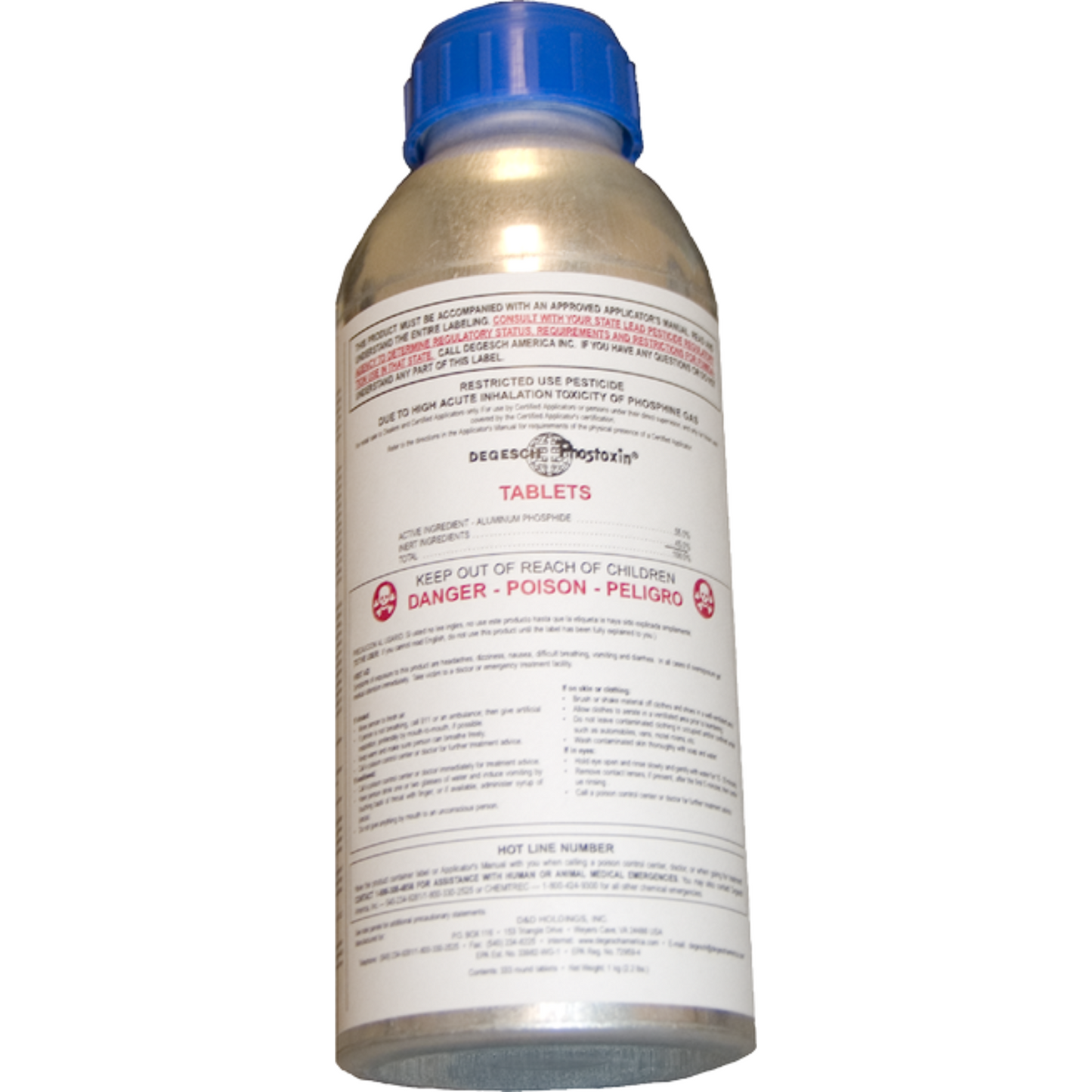 Phostoxin Tablets come with 333 tablets per flask and 21 flasks per case. Each tablet releases 1 gram of phosphine gas for effective fumigation.