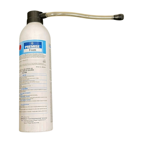 Premise foam spray bottle on a white background