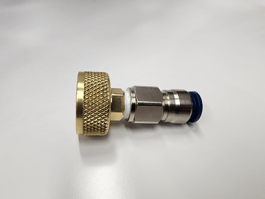 ProFume brass tank adapter and fitting, 3/8 inch, for sulfuryl fluoride