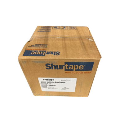 Case of Shurtape strapping tape