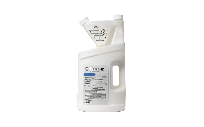 White bottle labeled 'Suspend' on a white background