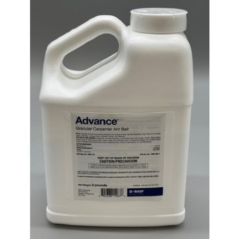 White container labeled 'Advance' on a gray background