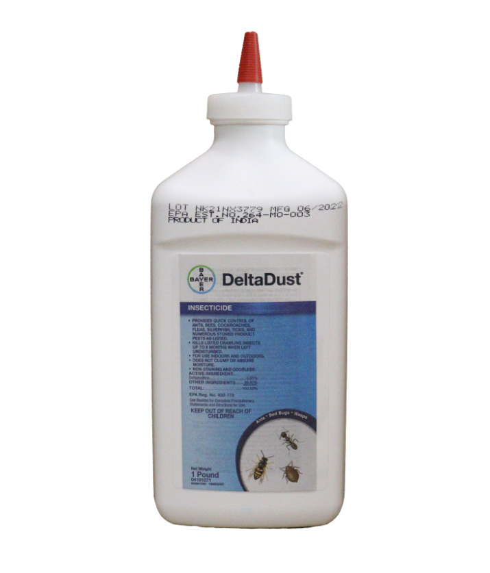 DeltaDust is a 100% waterproof dust and will not clump or absorb moisture in wet areas