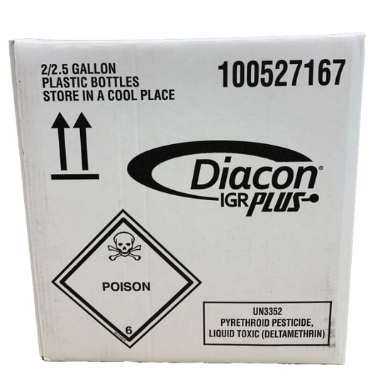 A versatile liquid formulation, Diacon IGR PLUS is ideal for use on stored grains and for treating empty bins and warehouses for stored product insect control.