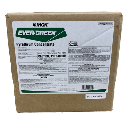 Case of EverGreen Pyrethrum concentrate, organic-listed broad-spectrum insecticide