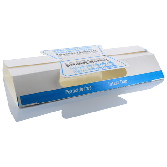 The Flat Trap is easy to place on floors or shelves in closets and other areas. It works best when used with a pheromone lure,